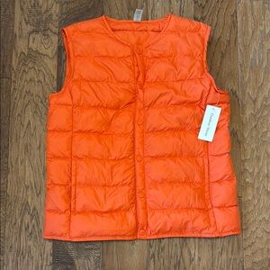 Outdoor Voices Womens Orange Puffer Vest, Small, NWT